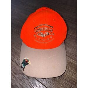 Cap America Thunderstik Lodge Blaze Orange Tan Pheasant Hunting Hat Adjustable